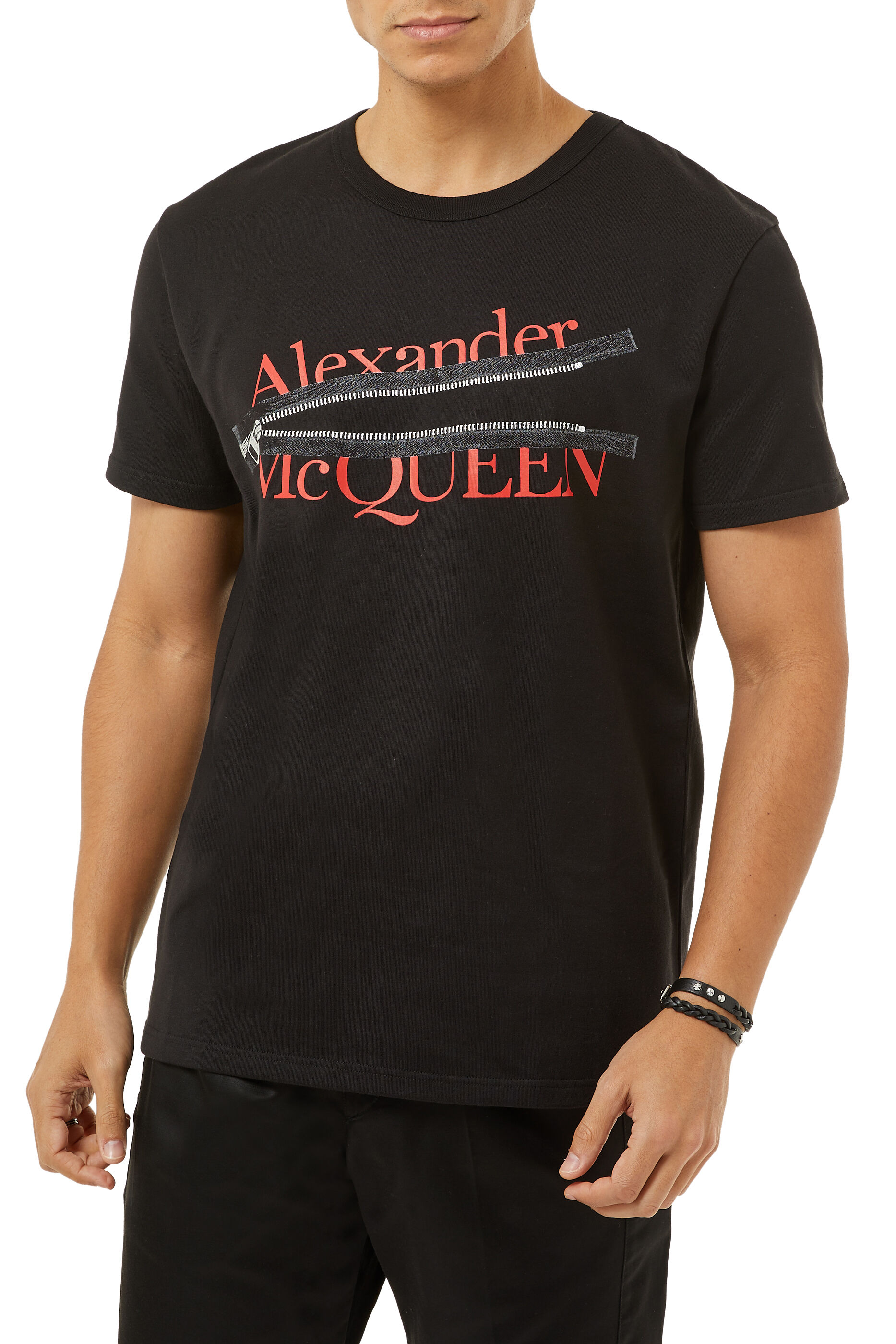 Alexander mcqueen discount zip t shirt